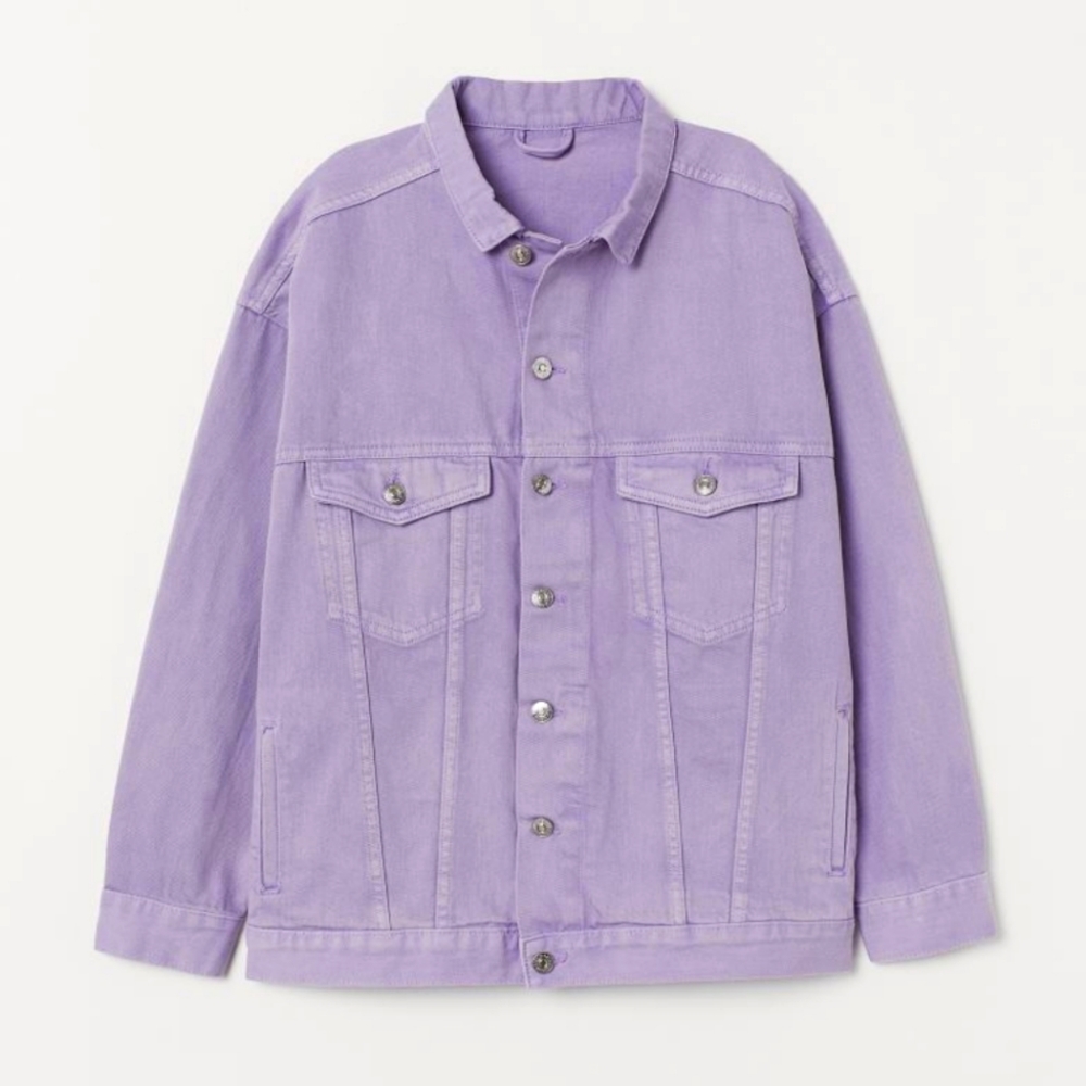 H&M Lavender Denim Jacket. M.